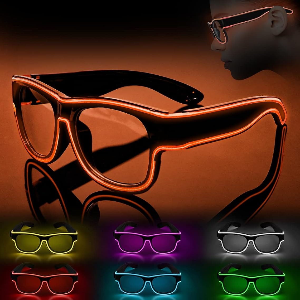 Led El Wire - Neon LED Glowing Sunglasses Colorful EL