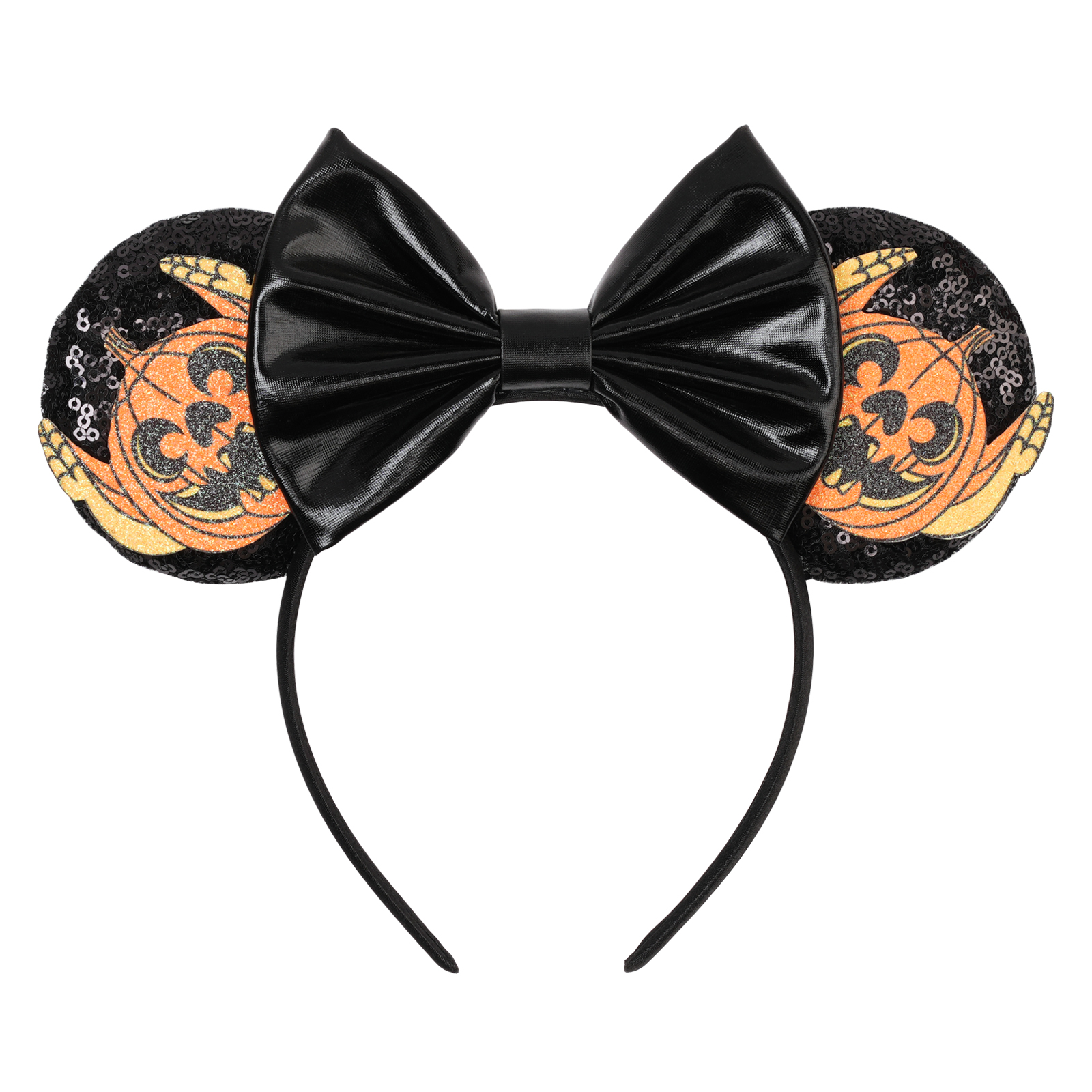 Cosplay Prop Bow - Halloween Mickey Ears Headband with Pumpkin