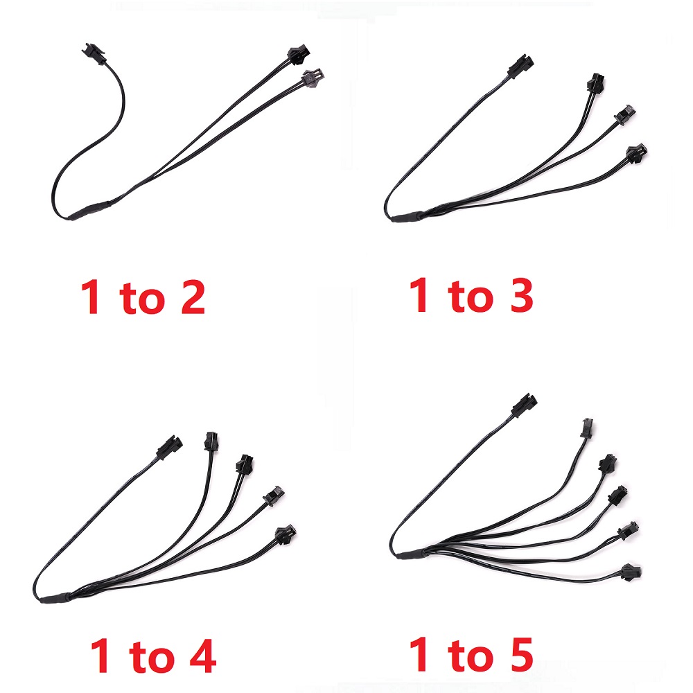 Led El Wire - 1 To 2/3/4/5/6/7 Splitter Connector For