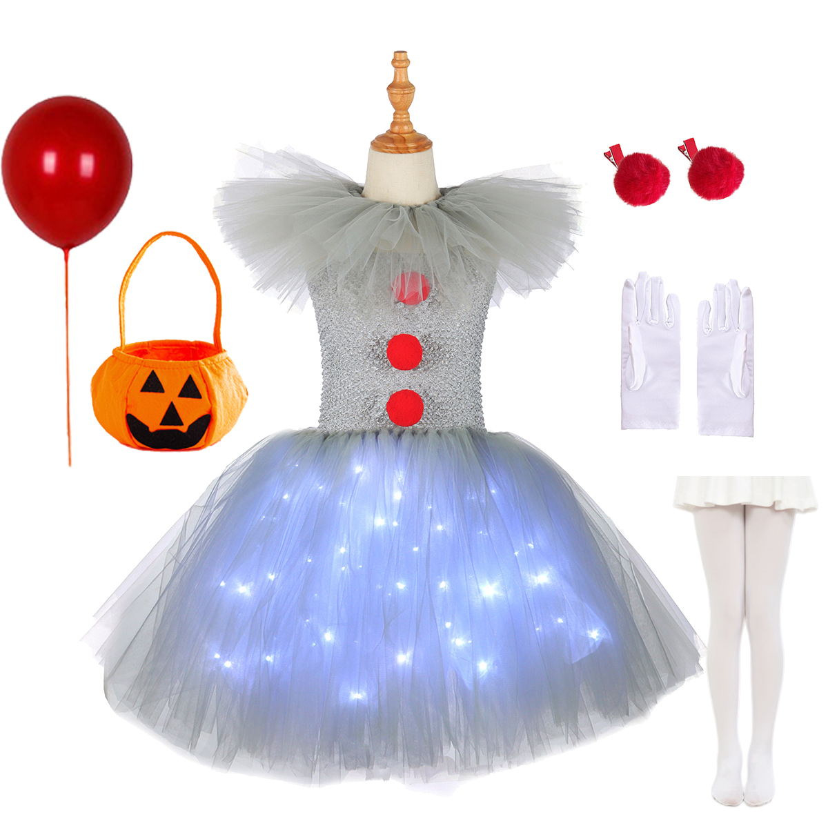 Cosplay Prop Bow - Gray Joker Girls Halloween LED Light