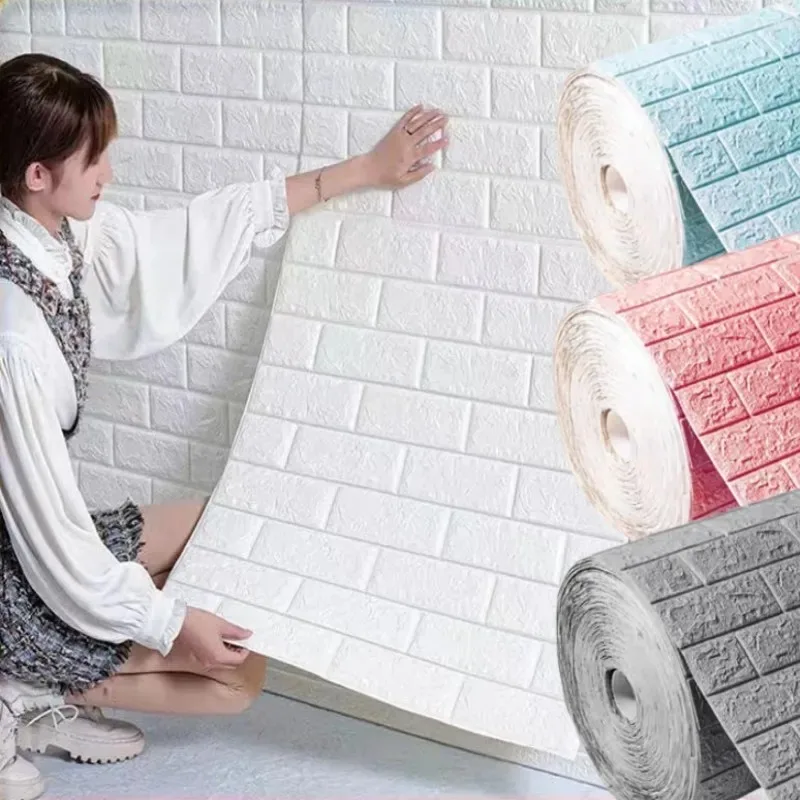 Craft Foam Roll - 1/2/5/10m 3D Wallpaper Stickers Roll Panel