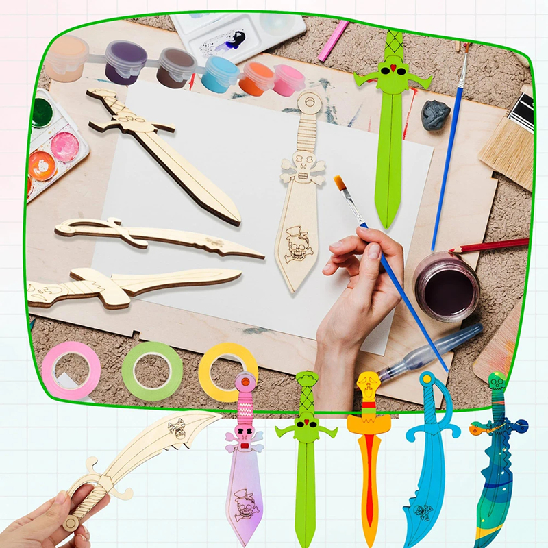Wooden DIY Drawing Pirate Wood - огляд і ціна Cosplay Prop Painting