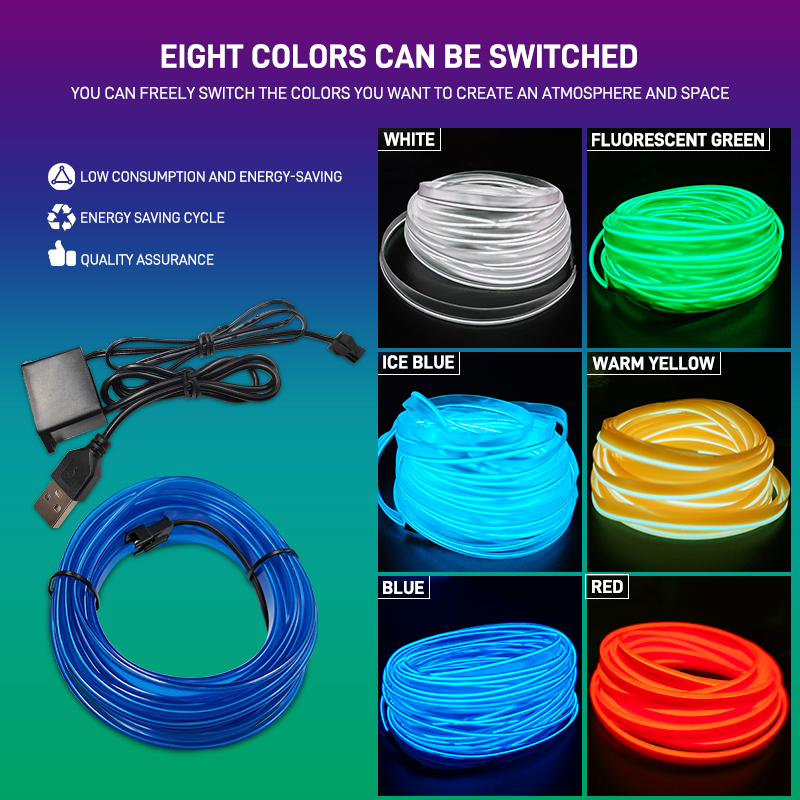 1M/3M/5M Car Interior Led Deco - огляд і ціна Led El Wire