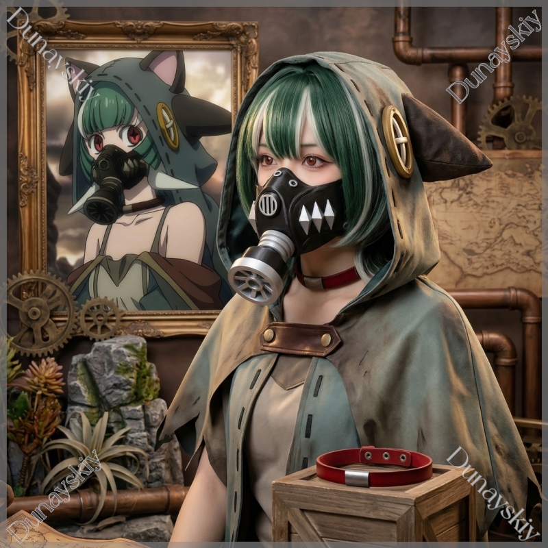 Guita Cyberpunk Gas Mask Green - огляд і ціна Cosplay Prop 3D Print