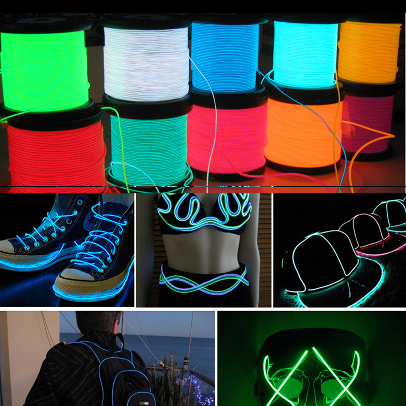 10/5/3M Glow EL Wire Neon Cabl - огляд і ціна Led El Wire