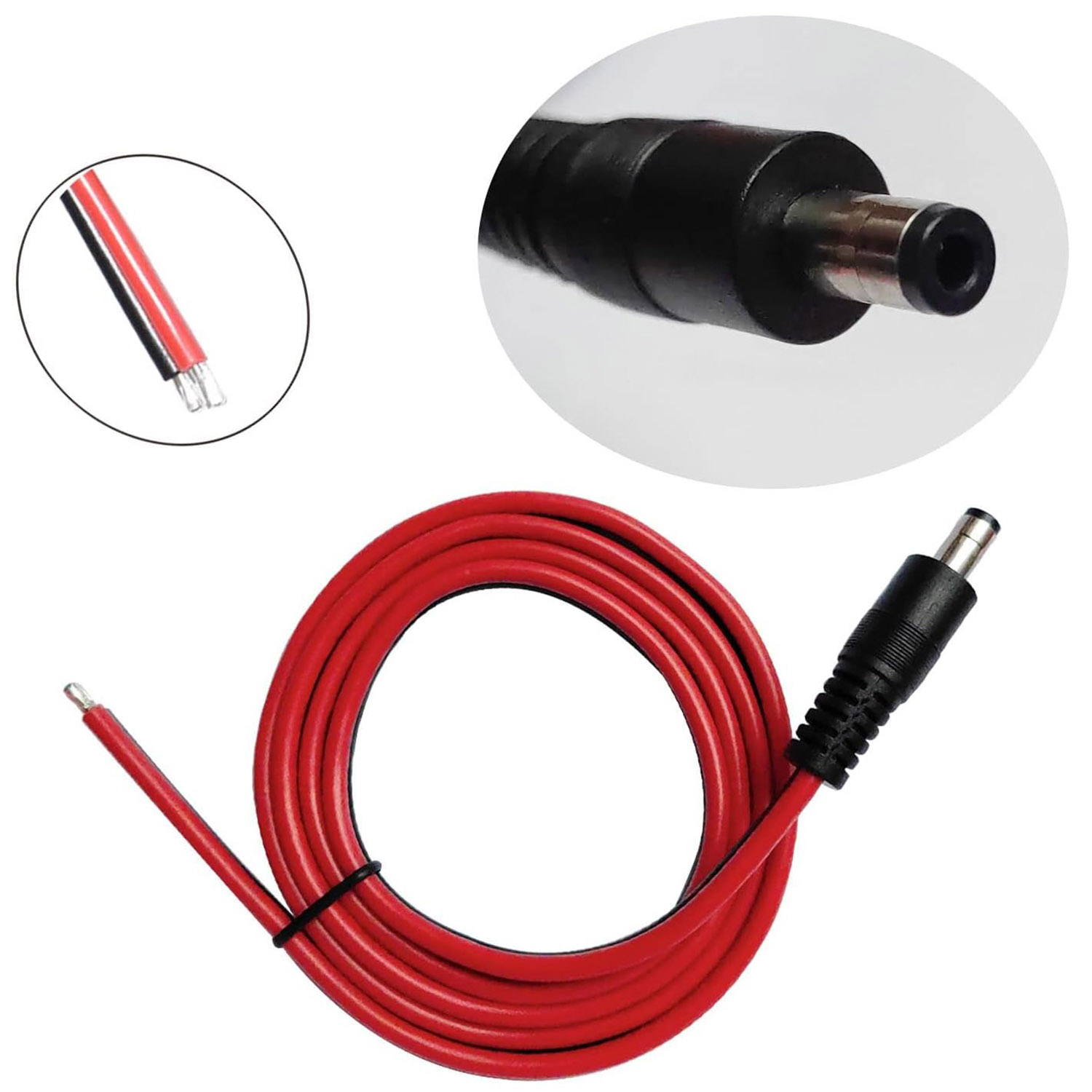 1pcs 14AWG DC Power Supply 5.5 - огляд і ціна Led El Wire