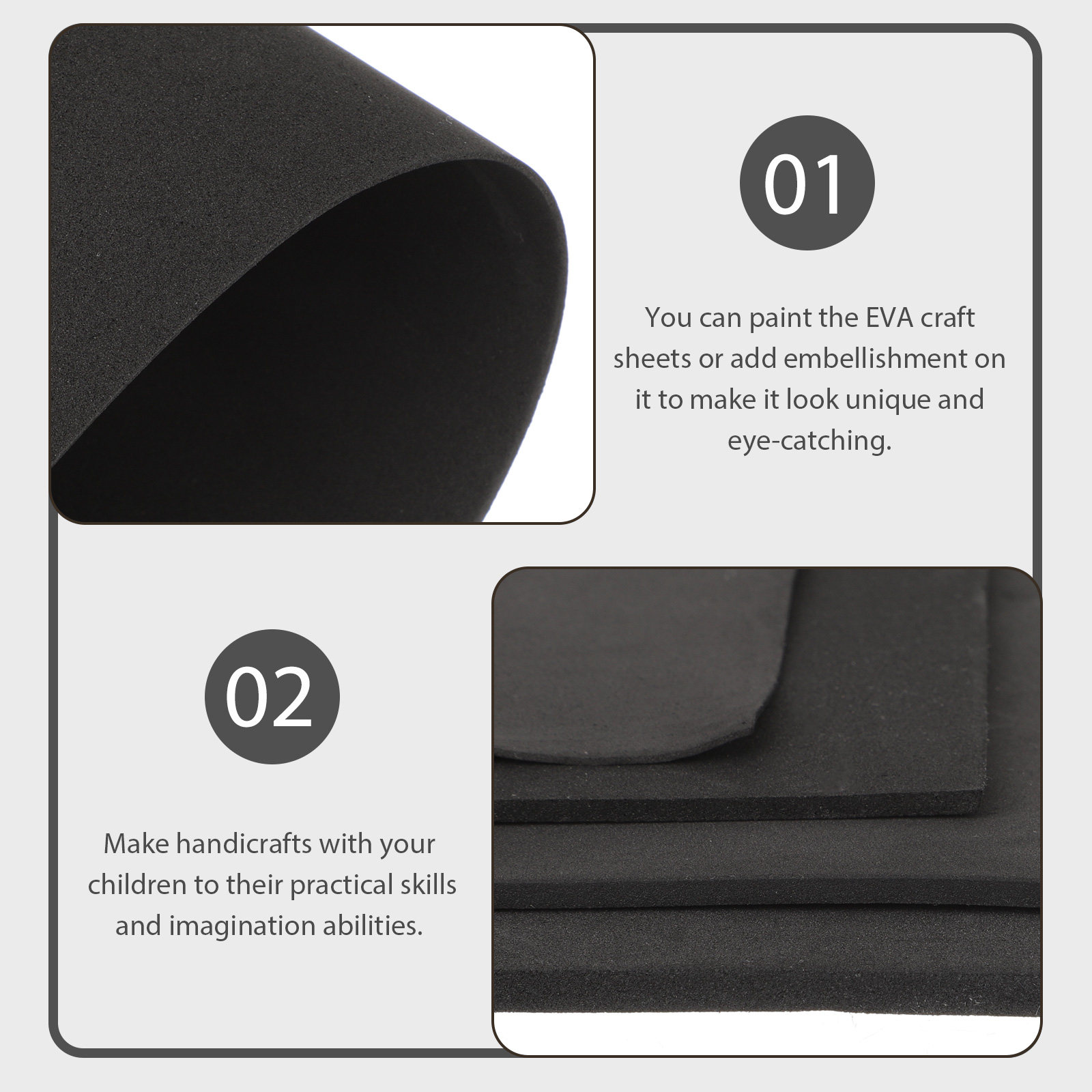 4Pcs Eva Craft Sheets Foam Boa - огляд і ціна Cosplay Prop Foam Board