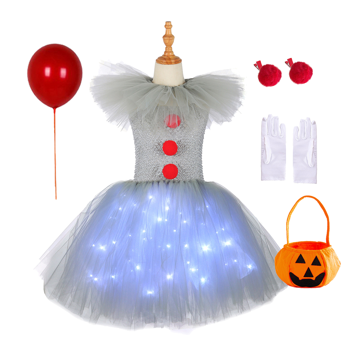 Gray Joker Girls Halloween LED - огляд і ціна Cosplay Prop Bow