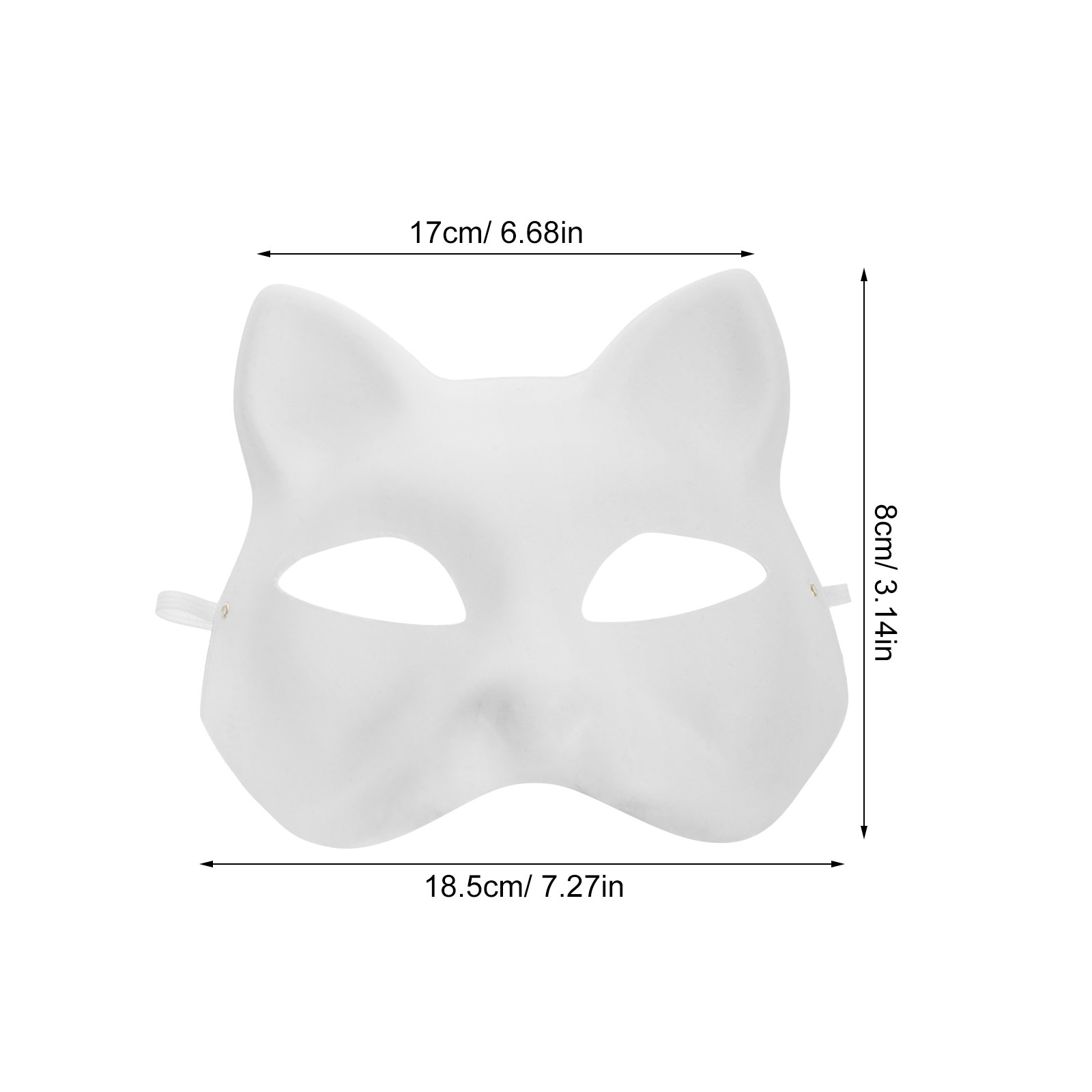 3Sets Cat Mask Unpainted Blank - огляд і ціна Cosplay Prop Painting